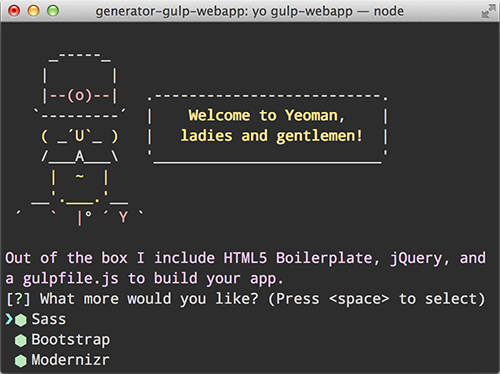 コマンド一発でBootstrap + Sass + gulpの環境が構築できるYeomanの「generator-gulp-webapp」